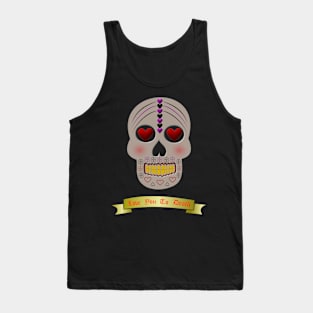 Love Skull Slogan Tank Top